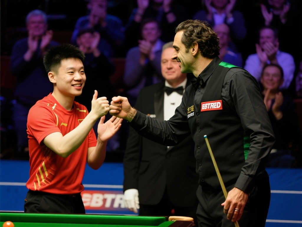 情谊深厚!奥沙利文送祝福,赵心童点赞回应并号召观众掌声 情谊深厚!奥沙利文送祝福,赵心童点赞回应并号召观众掌声